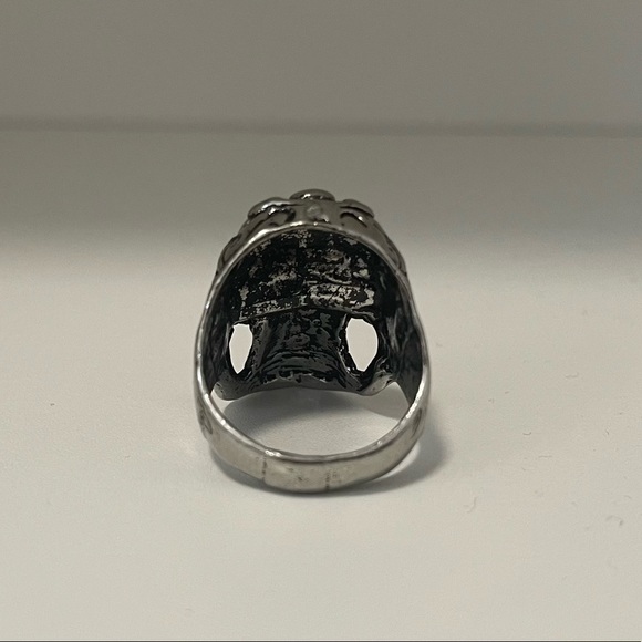 Brand New Unisex Size 2-2.5 Goethe Style Ring Stainless Steel Red-Eye Skull - Picture 4 of 10